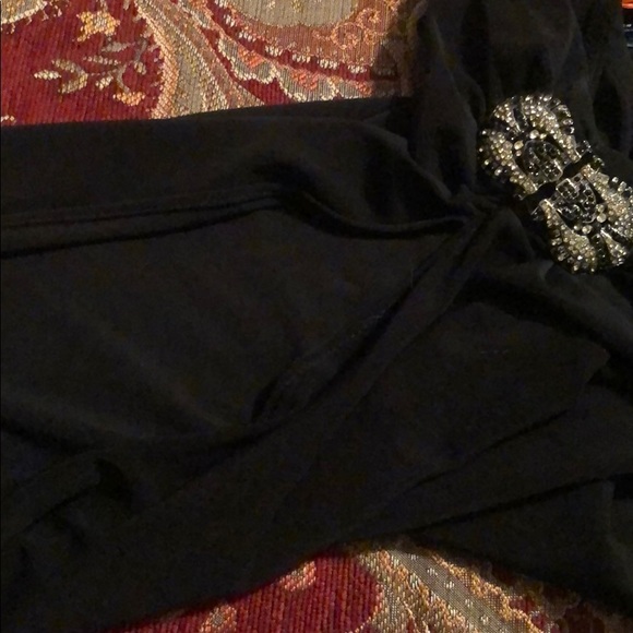 Black Cocktail Dress Cold Shoulder - Picture 9 of 9